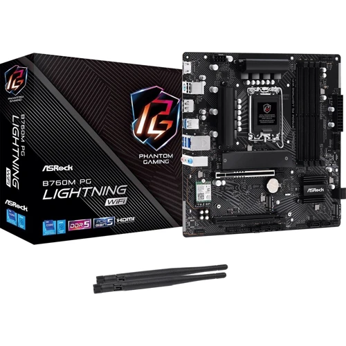 ASRock B760M PG Lightning WiFi: Оперативная память 4xDDR5 7200+ МГц, до 192 ГБ