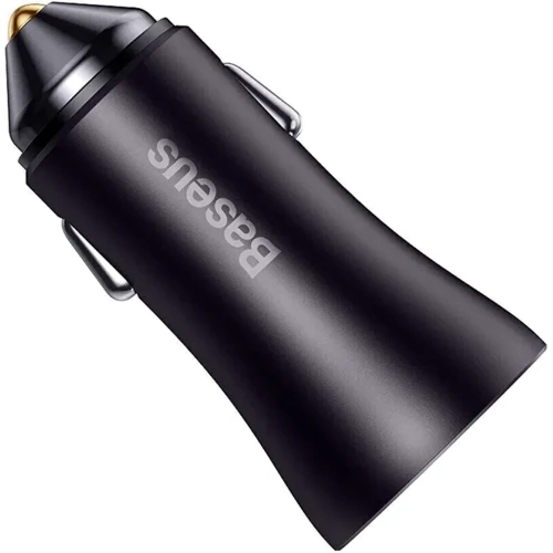 Зарядное устройство Baseus Car Charger USB+USB Golden Contactor 60W Dark Gray (CGJM000013): Кабель в комплекте отсутствует