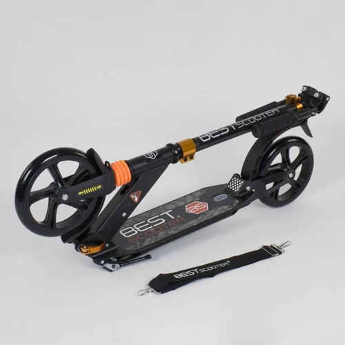 Самокат двоколісний алюмінієвий Best Scooter чорний (030692): Тип гальма ножной