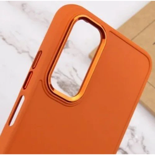 Чехол для телефонов TPU Case Bonbon Metal Style Papaya for Samsung A346 Galaxy A34 5G: Цвет оранжевый