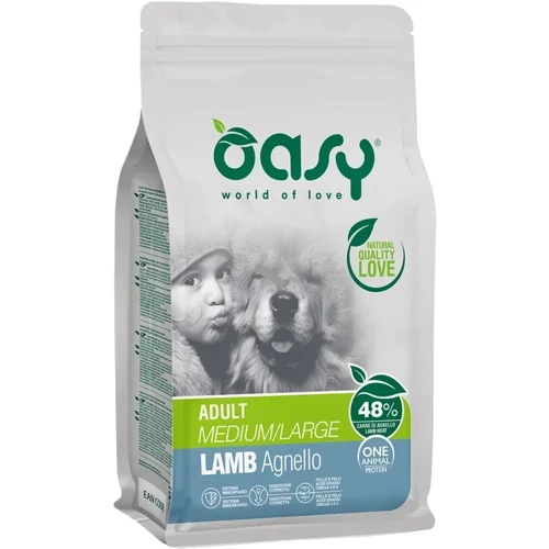 Сухой корм для собак Oasy OAP ADULT Medium/Large ягненок 2.5 кг (8053017348650)