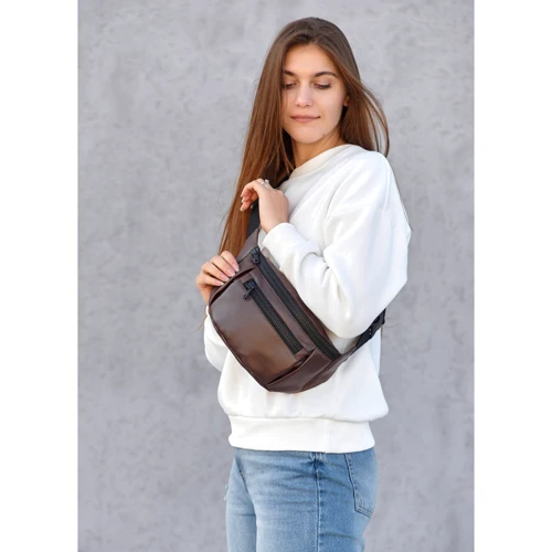 Женская поясная сумка Sambag Tirso LCH шоколадная (80341020): Тип ручки Поясной ремень, Без ручки