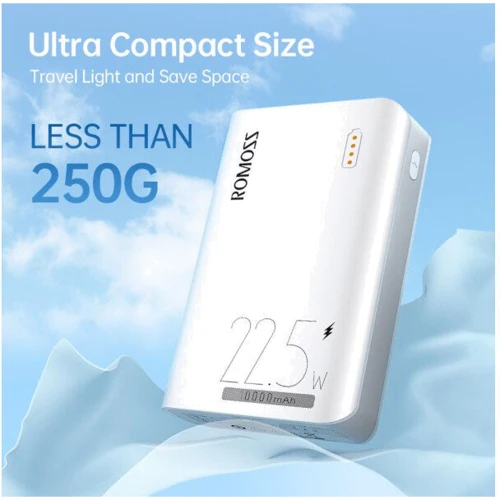 Внешний аккумулятор Romoss Power Bank 10000mAh Sense4SF White (PPH10-15101133H): Встроенный кабель нет