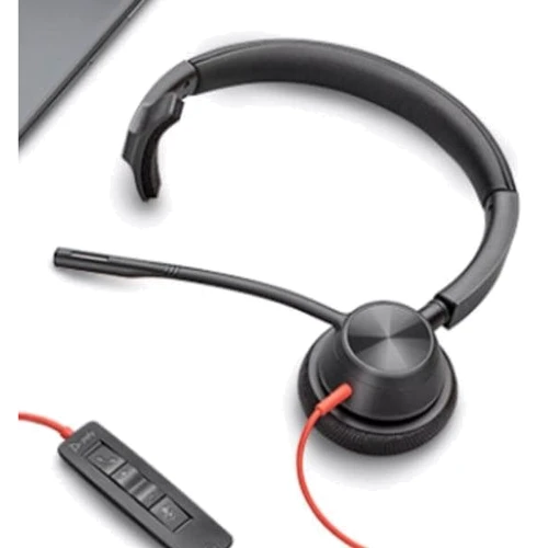 Наушники Poly BlackWire 3310-M USB-C/A Black (8X216AA): Тип крепления оголовные