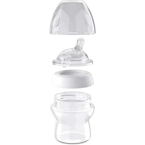 Пляшка скляна Chicco Natural Feeling 150мл. соска силіконова 0 + нормальний потік (80611.00): Об'єм, мл 150