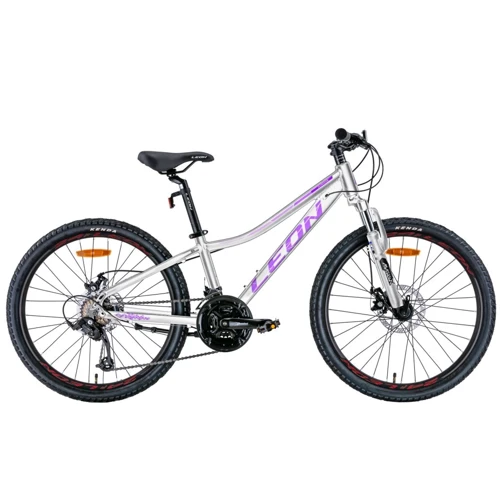 Велосипед 24" Leon JUNIOR AM DD 2022 (білий з бузковим)