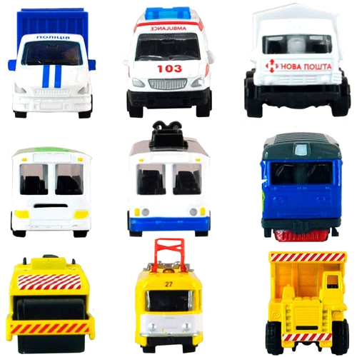 Мини-модели служебный транспорт - МАШИНКА В ЯЙЦЕ (в диспенсере, ассорти)