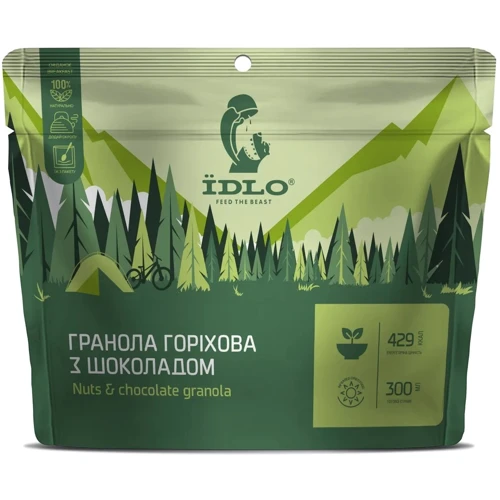 Гранола ЇDLO горіхова з шоколадом 100 г (4820219970163)