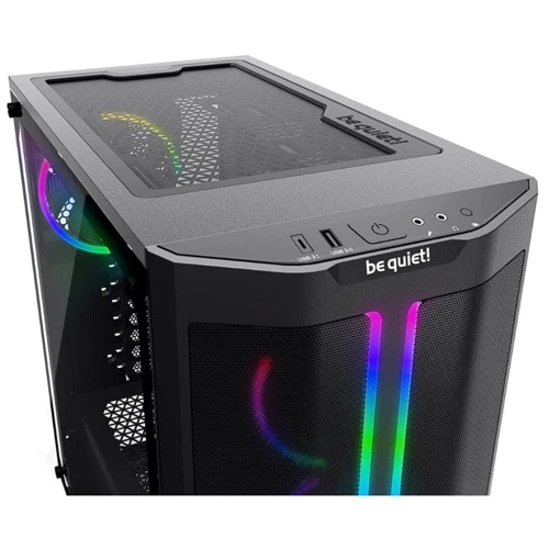 Корпус be quiet! Pure Base 500 FX Black (BGW43): Материал передней панели пластик