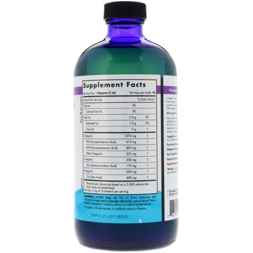 Nordic Naturals Complete Omega Lemon 1270 mg Омега 3-6-9 со вкусом лимона 473 мл: Тип Омега 3-6-9