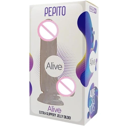 Прозрачный фаллоимитатор Alive Jelly Dildo Pepito
