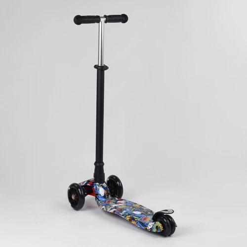 Самокат детский с алюминиевой трубкой руля + 4 колеса PU со светом Best Scooter Multicolor (99662): Тип колес литые