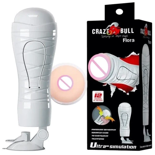 Мастурбатор попка с вибрацией Crazy Bull - FLORA, BM-00900T48Z-1
