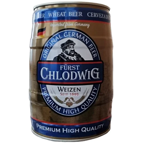 Пиво Furst Chlodwig Weizen светлое нефильтрованное 5.3% 5 л (PLS_4054500141158)
