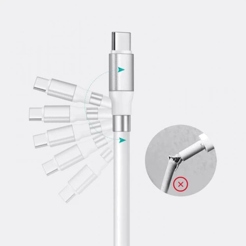 Кабель SuperCalla Cable USB-C to USB-C magnetic White 0.9m фото 4