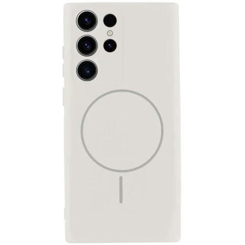 Чехол для телефонов Lakshmi Case Silicone Cover Full Camera MagFit White for Samsung S918 Galaxy S23 Ultra