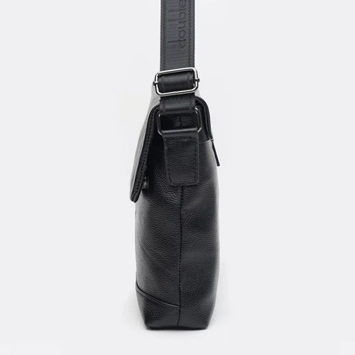 Чоловіча сумка листоноша Keizer чорна (K11859bl-black): Фактура Матовая, Зернистая