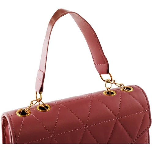 Женская сумка-сэтчел Valiria Fashion бордовая (5DETAA8688-17): Тип ручки Плечевой ремень, На цепочке, Короткая ручка