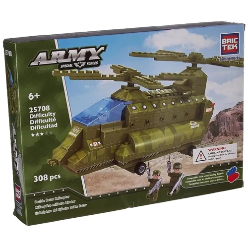 Конструктор Ausini Army Военный вертолет 308 деталей (22602)