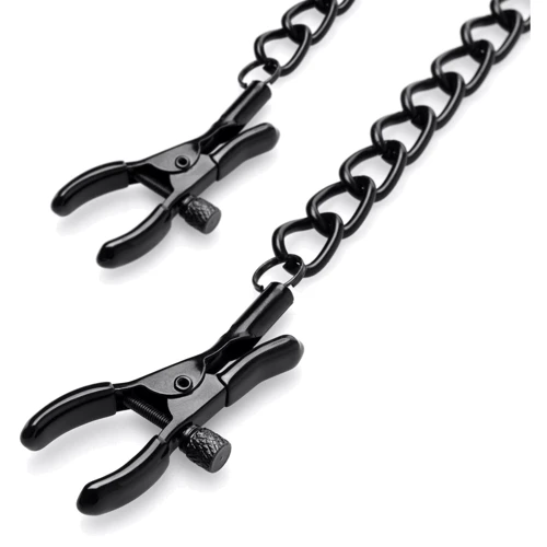 Зажимы для сосков Bedroom Fantasies Nipple Clamps with Chain - Black