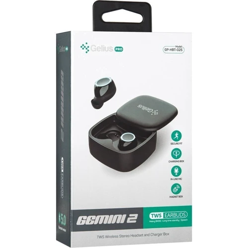 Наушники Gelius Pro Twins Gemini 2 HBT-025 Black: Диапазон частот (Гц) 20-20000