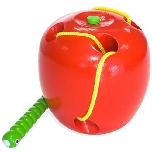 Дерев'яне шнурівка Viga Toys Яблучко (56276): Вік 3-4.5 года