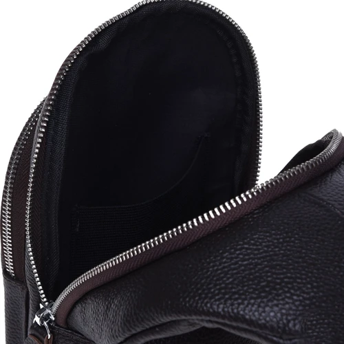 Мужская сумка-слинг Borsa Leather коричневая (K16603-brown) фото 9