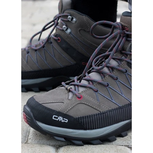 Ботинки CMP Rigel Mid Trekking Shoe WP (3Q12947-02PD) 40 (41) серые натуральная замша зима фото 5