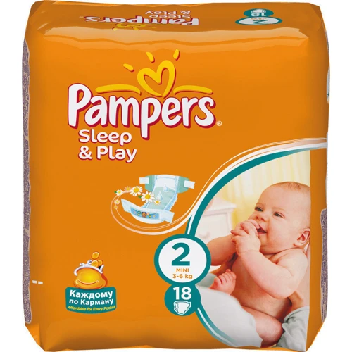 PAMPERS Sleep & Play Mini (3-6 кг) Стандарт 18 шт.