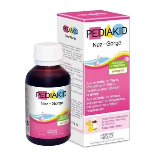 Pediakid Nez-Gorge Сироп для горла-носа с лимонным вкусом 125 мл