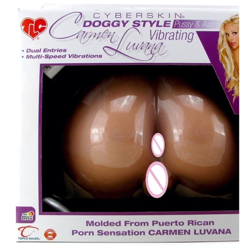 Мастурбатор TLC® Carmen Luvana's CyberSkin® Doggy Style Vibrating Pussy & Ass