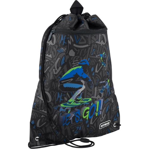 Сумка для взуття Kite з кишенею 601M Dino and skate k20-601m-16: Матеріал поліестер