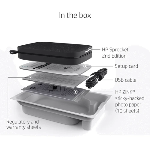 HP Sprocket 2x3 Black Noir (HPISPB)