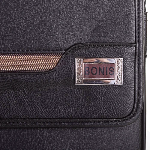 Чоловіча сумка почтальонка Bonis чорна (SHIL8101-black): Застібка Блискавка