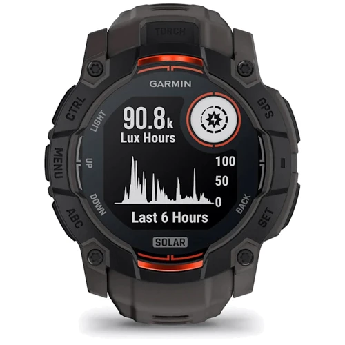 Смарт-часы Garmin Instinct 3 Solar 50mm Black with Charcoal Band (010-02935-00): Дисплей 1.1" Transflective (176x176)