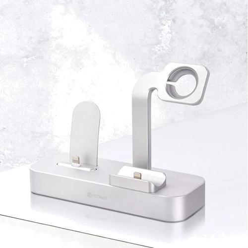 Док-станція COTEetCI Base29 3in1 Stand Silver (CS7211-TS) for Apple iPhone, Apple Watch and Apple AirPods фото 3