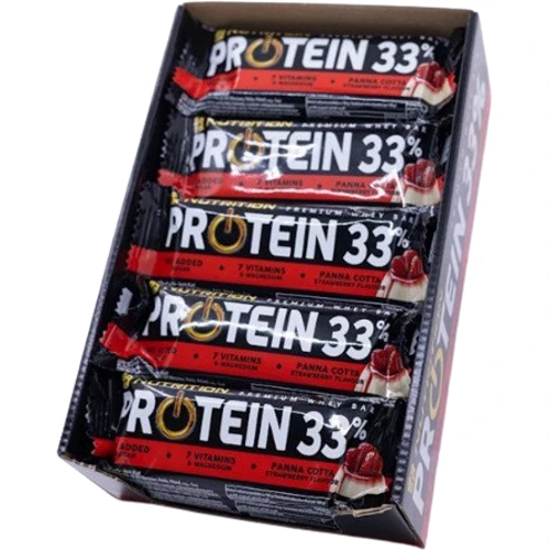 Протеиновые батончики GoOn Nutrition Protein 33% Bar 25x50 g Panna Cotta Strawberry