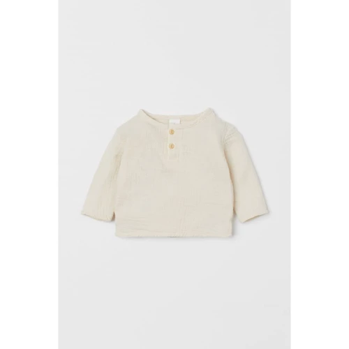 Лонгслив H&M 8142160 74 см светло-бежевый