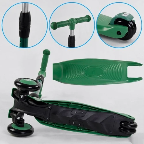 Самокат-беговел Best Scooter 3 в 1 зеленый (BS-78812): Максимальная допустимая нагрузка, кг 70