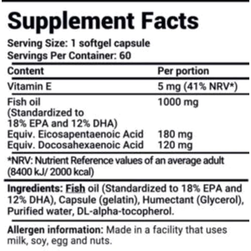 Tesla Nutrition Omega 3 120 soft gel / 120 servings: Пол Унисекс