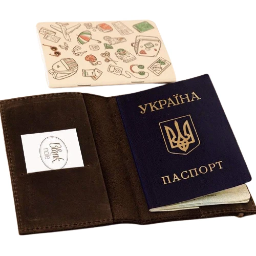 Обложка для паспорта BlankNote 1.0 темно-коричневая (BN-OP-1-o): Пол Унисекс