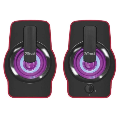 Акустична система Trust 2.0 Gemi RGB Red (22979): Матеріал корпусу пластик