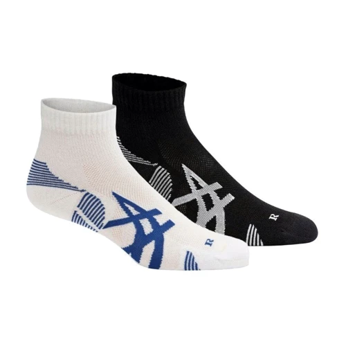 Шкарпетки Asics 2PPK Cushion Run Quarter Sock (3013A800-001) 43-46 (29-31) 2 пари чорно-білі фото 2