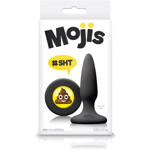 NS Novelties Mojis Plug #SHT mini маленькая анальна пробка, 7x2 см, черный