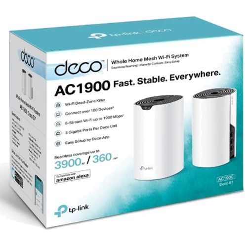 Маршрутизатор Wi-Fi TP-Link Deco S7 2-pack: Максимальна швидкість 1300 Мбит/с