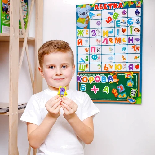 Навчальний набір Vladi Toys Магнітний алфавіт (укр) (VT5555-05)