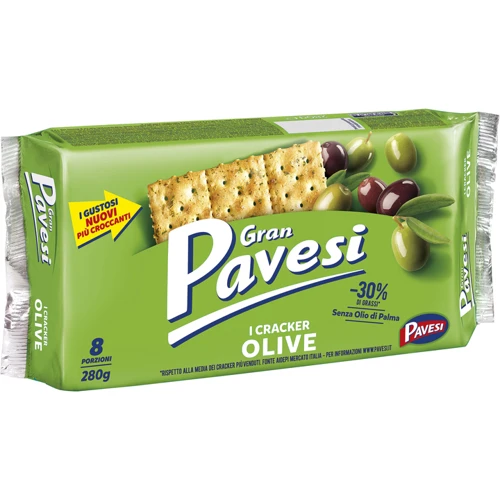Крекеры Pavesi Gran с оливками 280 г (8013355500684): Вес нетто 280 г