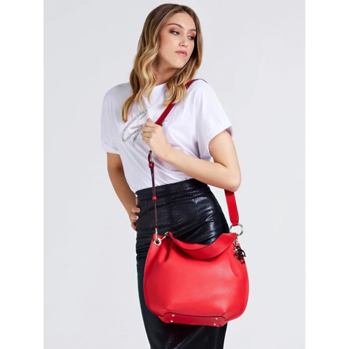Женская сумка-мешок Guess Digital красная (HWVG6853030-LIP): Пол Женский