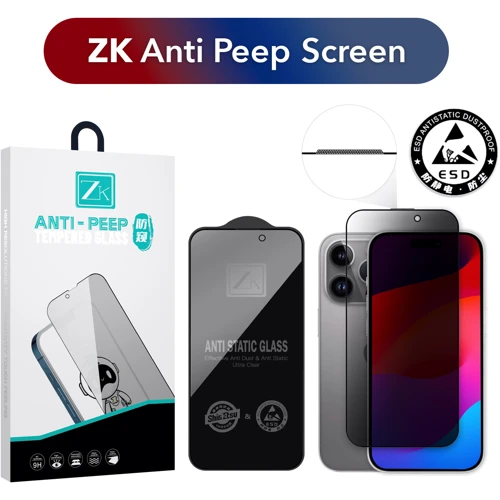 Защитное стекло для iPhone ZK Premium Tempered Glass Privacy for iPhone 15