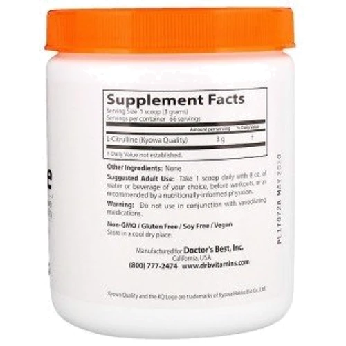 Doctor's Best L-Citrulline Powder 7 oz (200 g) Л-Цитруллин: Тип цитрулін